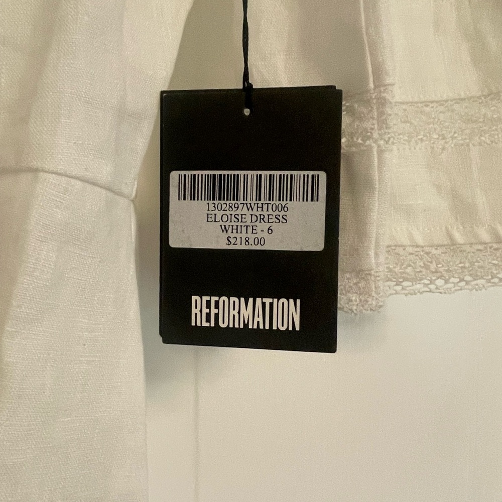Reformation Eloise Ivory Dress